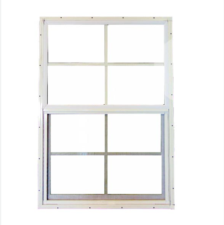 White single-hung window